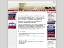 Tablet Screenshot of mba-gate.de